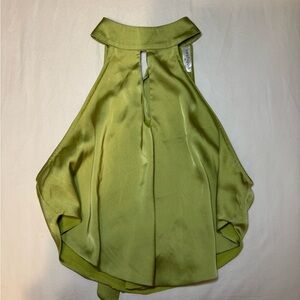 Vestique green satin top